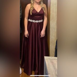 One time worn wine red dress